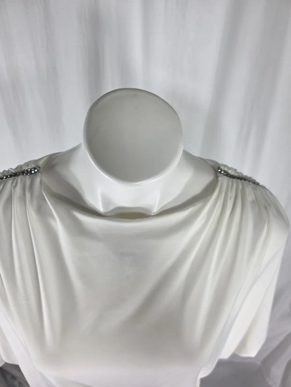 Vintage Caché Rhinestone Cold-Shoulder Mini Dress — Size Medium Y2K Bridal
